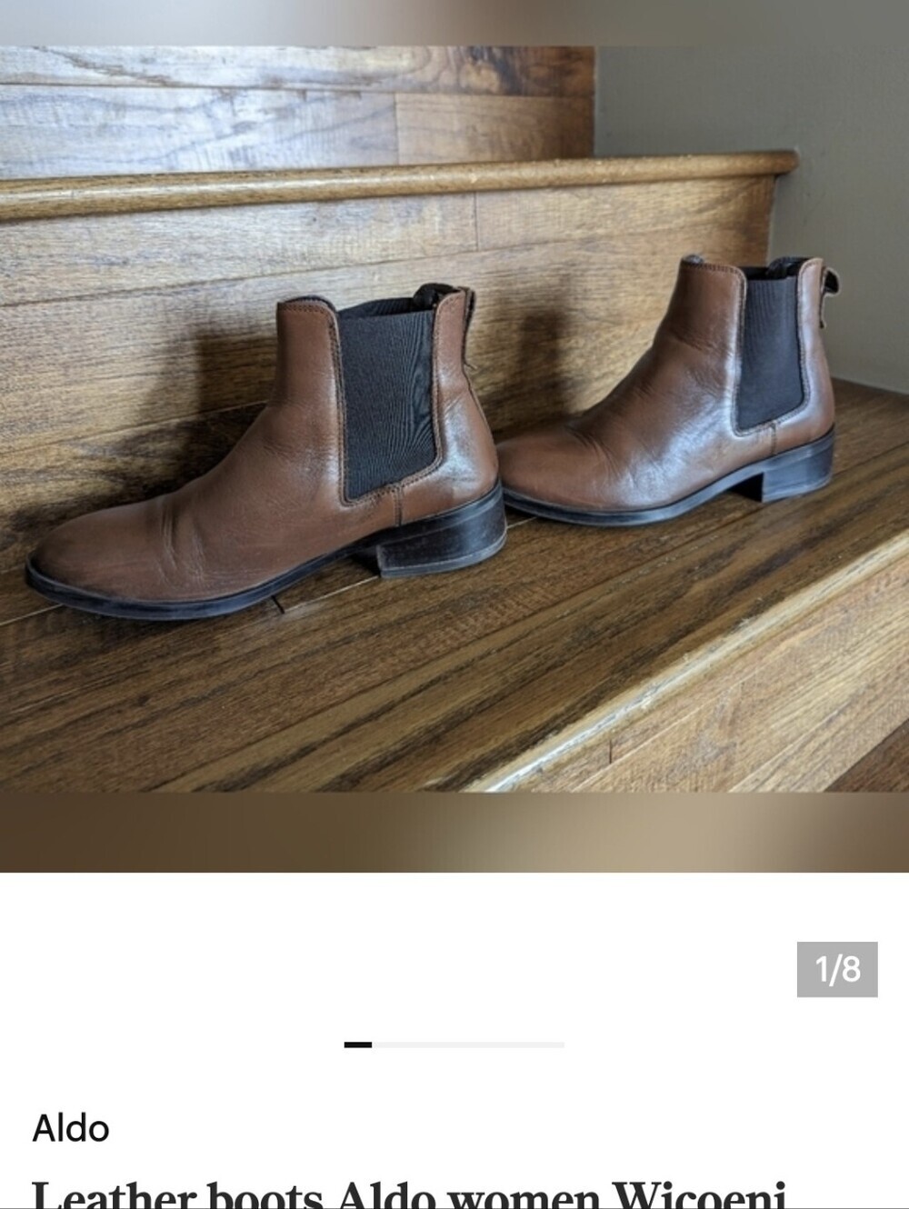 Leather boots Aldo women Wicoeni women's leather Ankle boots Sz 5, Euro 35